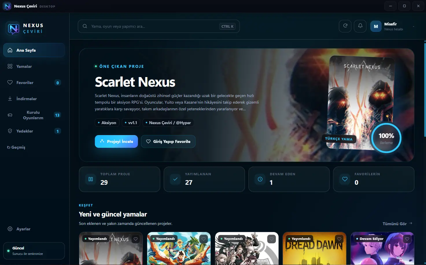 Nexus Çeviri Desktop uygulaması